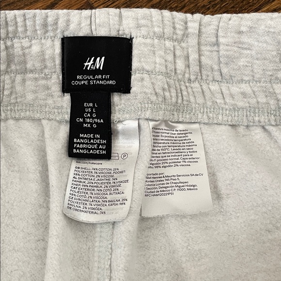 H&M Light Gray Mens Joggers - Picture 6 of 6